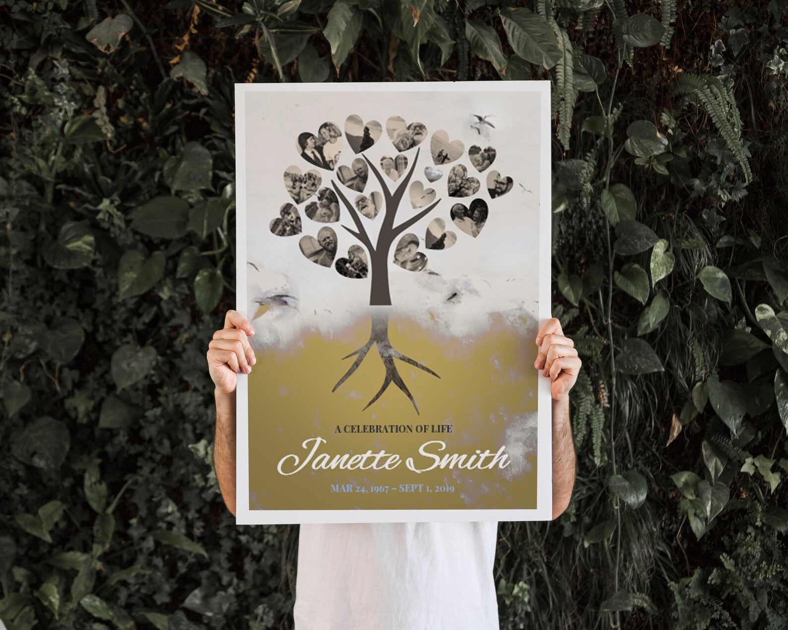 Tree-of-life Funeral Sign Memory Tree Editable Memorial - Etsy