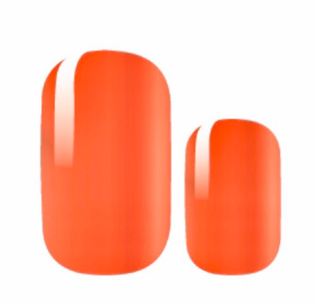 Manicure Nail Polish Strips Wraps Orange Crush Etsy