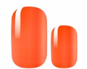 Manicure Nail Polish Strips Wraps Orange Crush