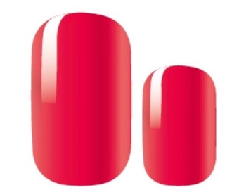 Manicure Nail Polish Strips Wraps Solid Red Hot Valentine’s Day