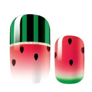 Manicure Nail Polish Strips Wraps Summer Spring Watermelon Fruit Punch