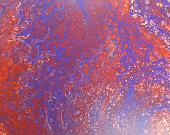 11x14 Rot/Lila Abstrakt