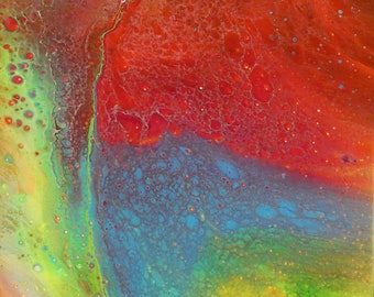12x12 Rot Regenbogen Abstrakt