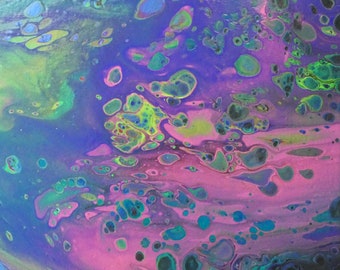 8x10 Pink, Lila & Grün Abstrakt