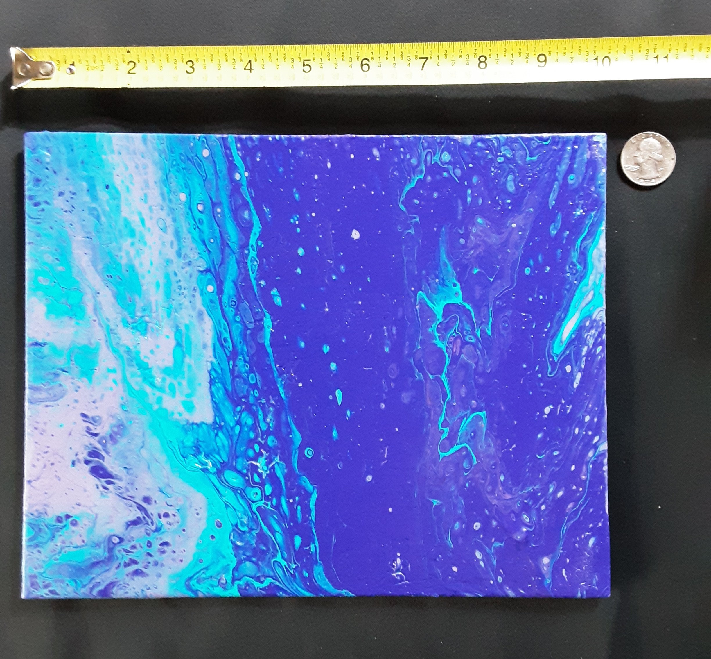 Color de pintura abstracta azul | Etsy