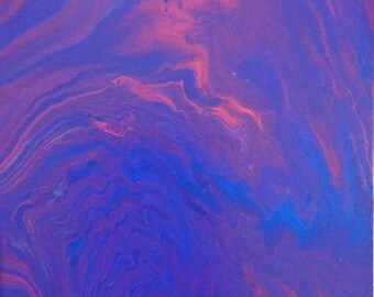 12x12 Dunkellila/Pink Abstrakt