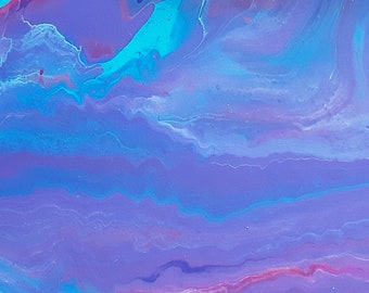 10x20 Lila/Blau Pastell Abstrakt