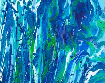 12x12 Teal, Blau & Grün Abstrakt