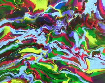 12x12 Hellblau & Grün Bunt Abstrakt