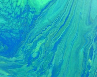 12x12 Grün/Blau Abstrakt