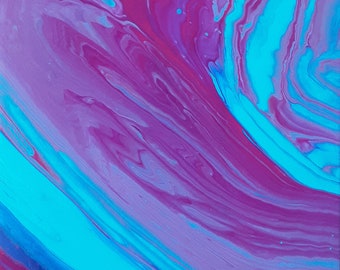 12x12 Fushia/Teal Abstrakt