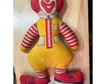 1978 Ronald Mcdonald Whistle Doll 21 Inches Tall IOB in Original