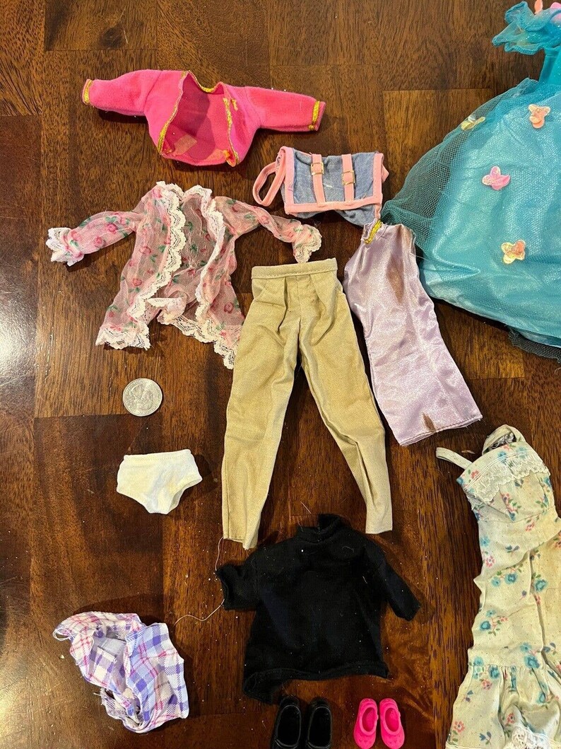 Barbie Ken Vintage Clothes Lot of 13 Pieces Dresses Pants Bag Shoes Etsy