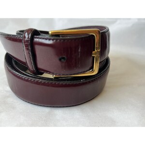 Brighton Belt Brown Size 34 Genuine English Calf Leather 33813 Brass Buckle image 2