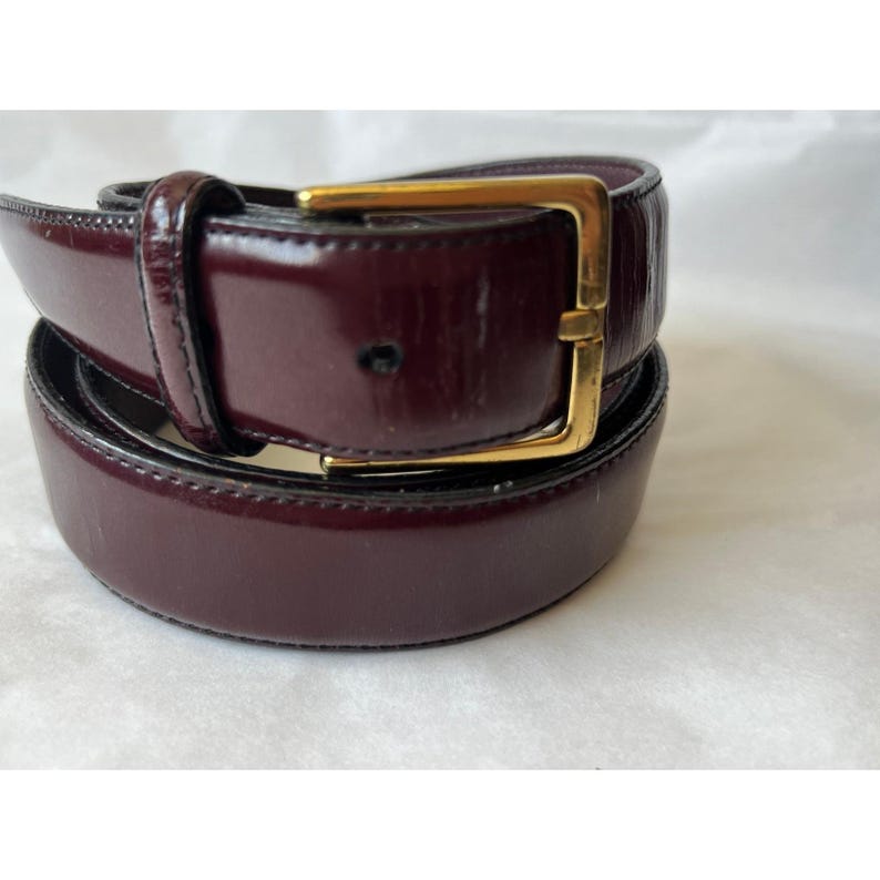 Brighton Belt Brown Size 34 Genuine English Calf Leather 33813 Brass Buckle image 2