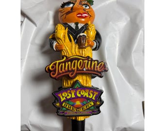 Lost Coast Brewery Tangerine Wheat Beer Tap Handle Eureka California 8 Inch
