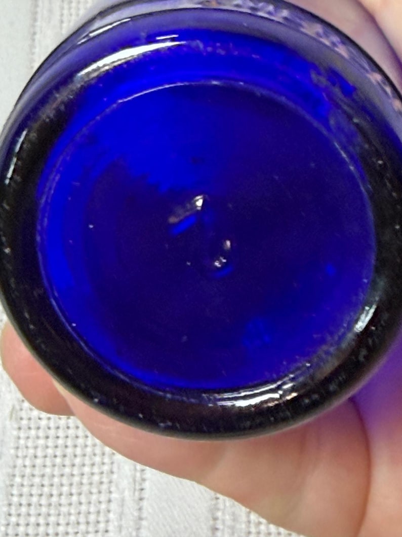 Lot de 2 bouteilles vintage BROMO-SELTZER Emerson Drug Co bleu cobalt profond image 6