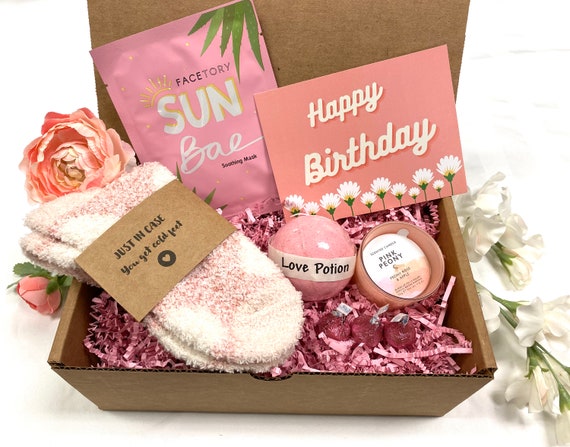 Birthday Gift for Her/pick Me up Gift Set for Best Friend/spa Gift Set/pink  Birthday Gift/care Package for Sister/cheer up Gift/gift for Mom 