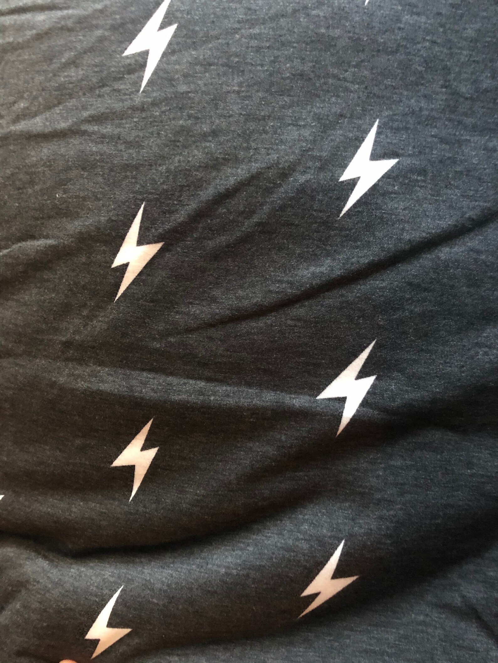 Lightning Bolt French Terry Knit Fabric Fabric by the Yard Etsy