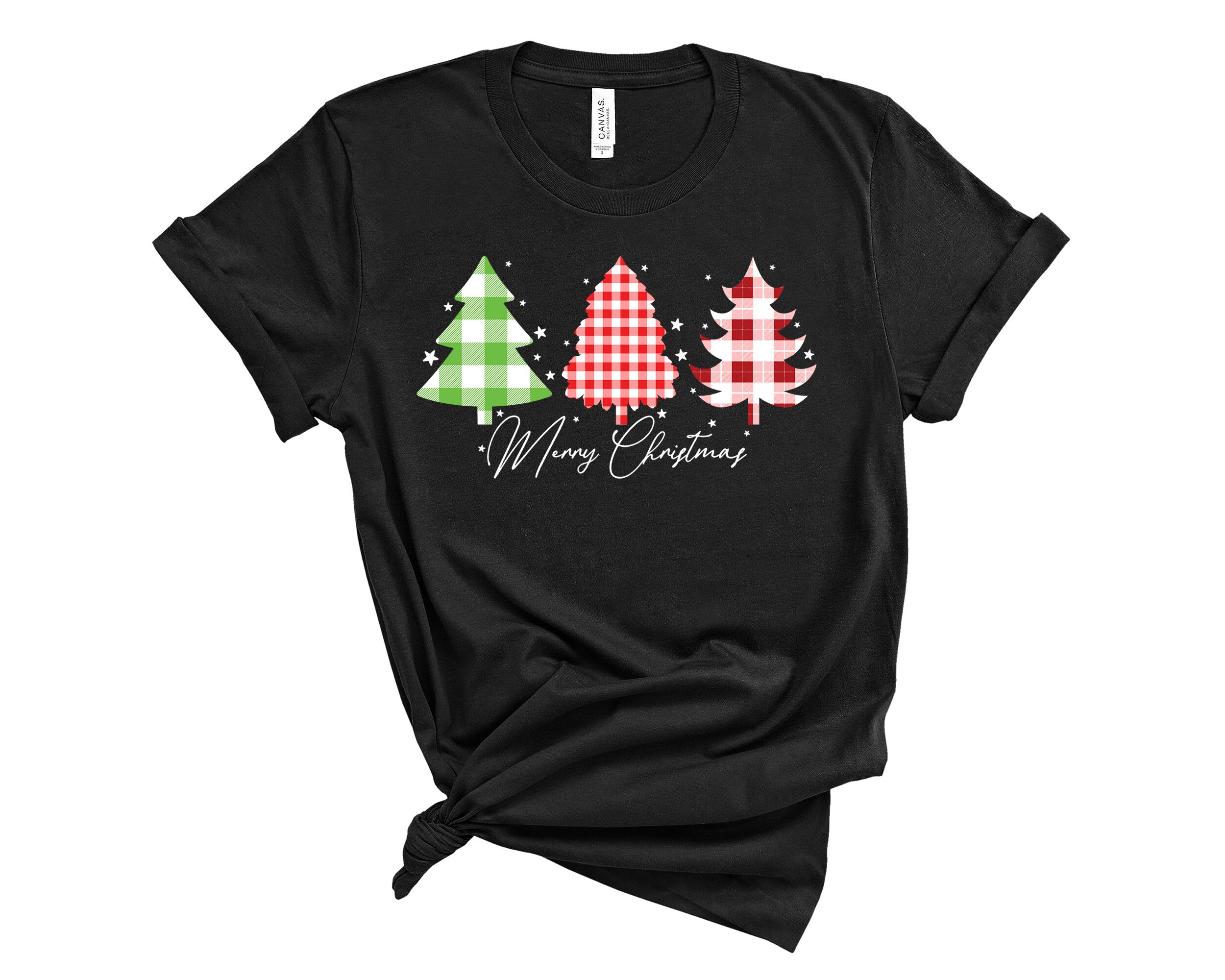 Merry Christmas Shirts for Women Christmas Trees Buffalo - Etsy