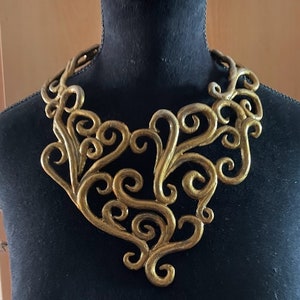 Jewelry from Worbla, elf jewelry, tendrils, bracelet, chain, bracelet, necklace