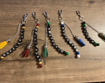 Wizarding World Word Keychains, House Color Keychains, Mehrere Optionen, READ DESCRIPTION