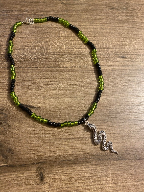 Slytherin Snake Necklace, Slytherin Necklace