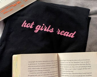 Hete meisjes lezen tee, hete meisjes lezen crewneck of hoodie, lezer cadeau, bookish shirt, bookish cadeau