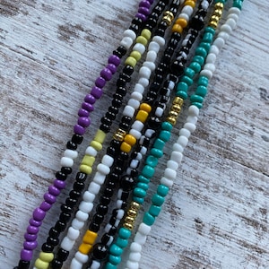 CUSTOM Beaded Chokers, Pattern Seed Bead Choker, Beaded Choker