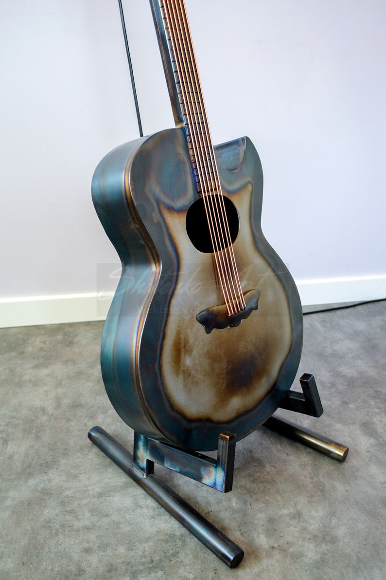 Metal Guitar Lamp Stand Loft Floor Lamps Home Design Etsy