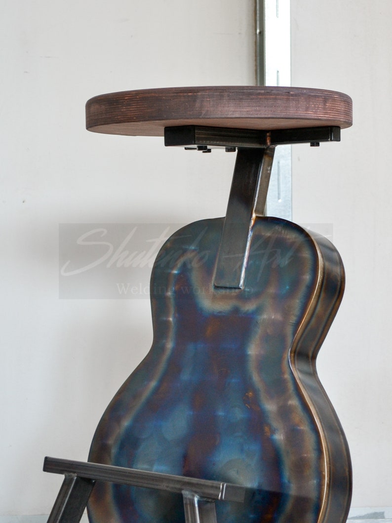 Bar stool Design stool Pub stools Guitar decor Music Etsy
