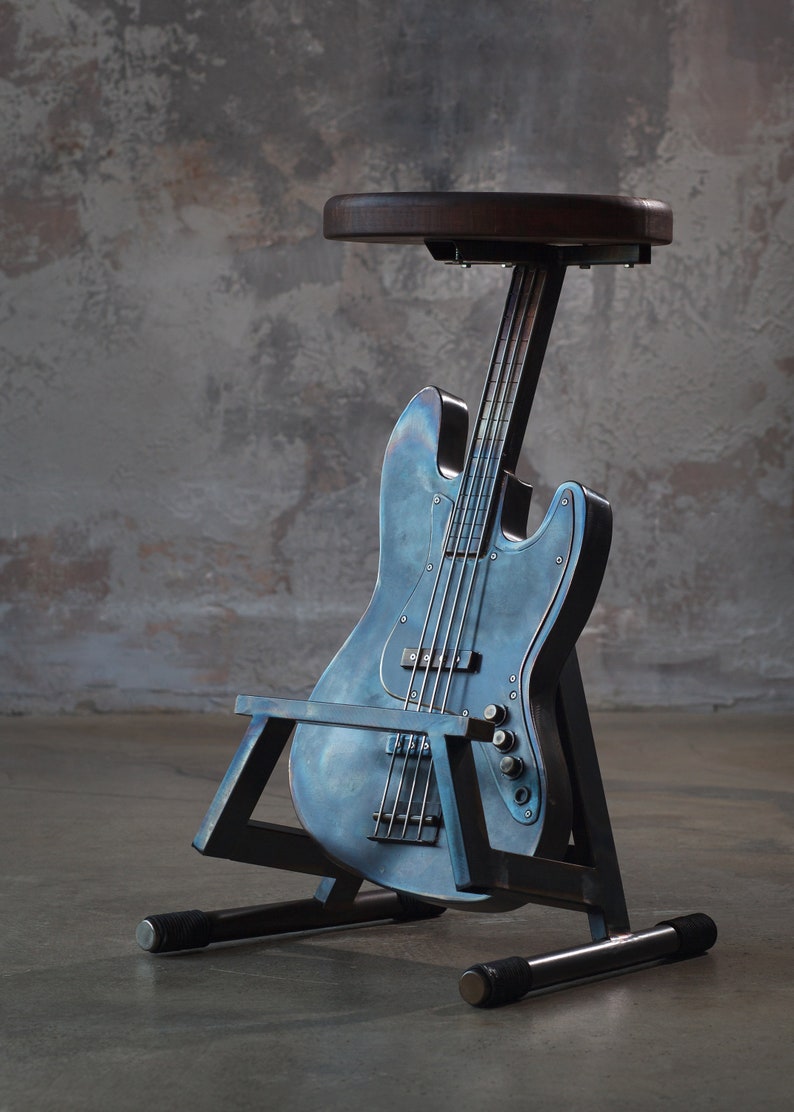 Bar stool Design stool Pub stools Guitar decor Music Etsy