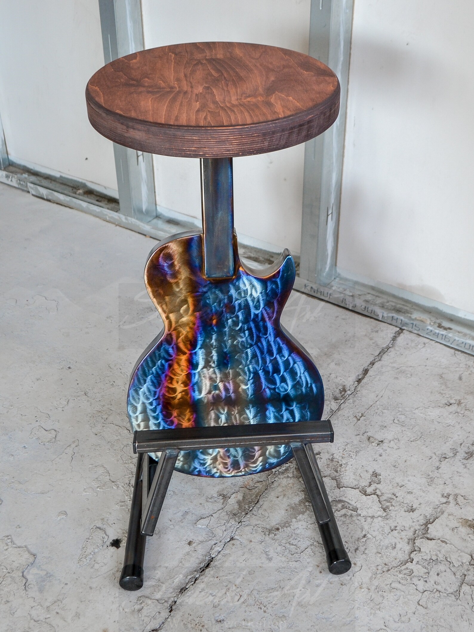 Bar Stool Design Stool Pub Stools Guitar Decor Music Etsy