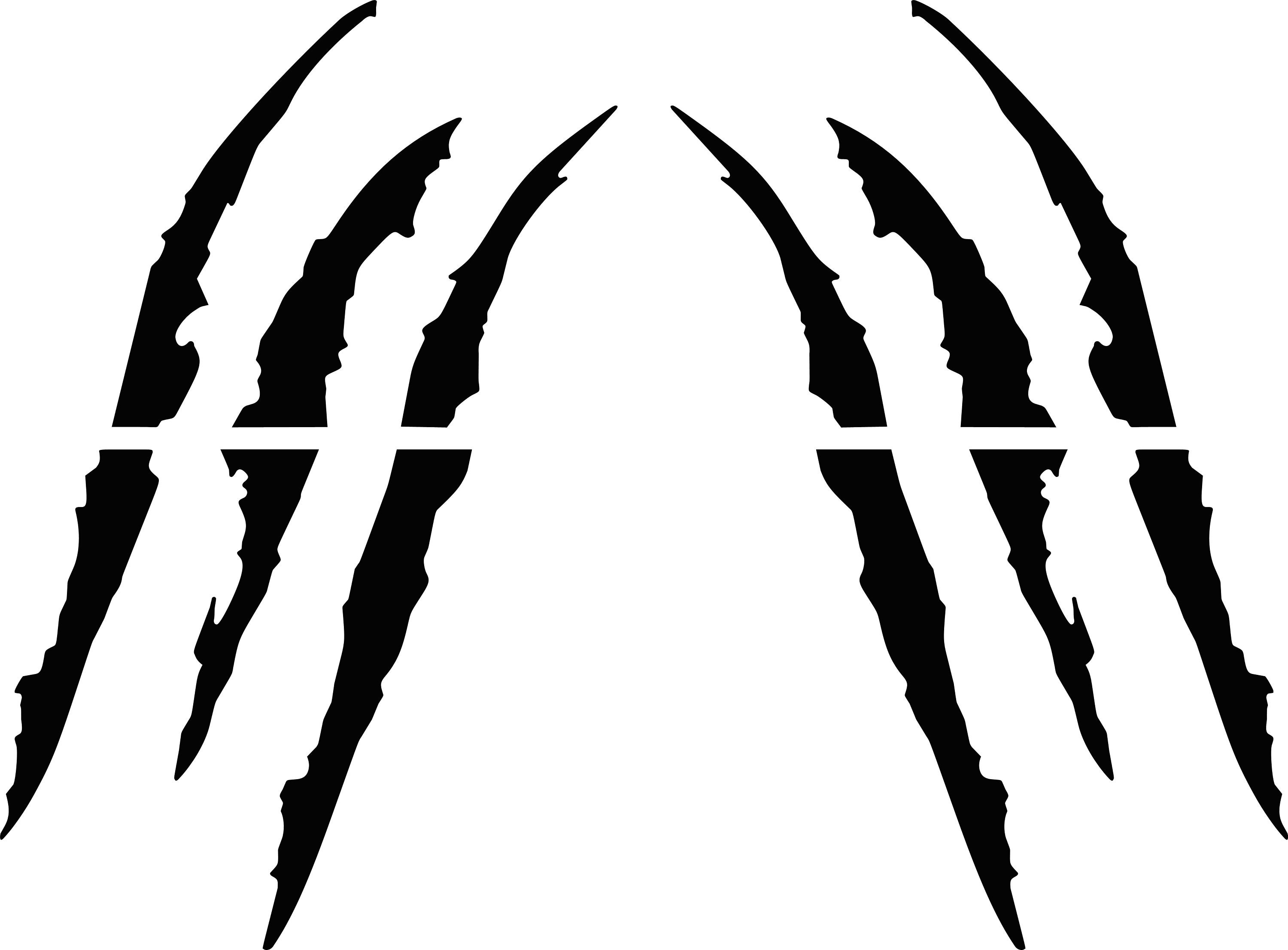 Set of 2 Headlight Claw Mark Decals Etsy