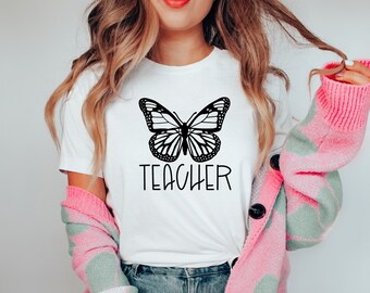 Butterfly | Teacher | Tee | TShirt | Cute