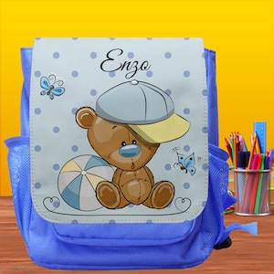 Sac à dos cartable maternelle garçon personnalisé - Cartable à personnaliser - Cadeau enfant maternelle - Sac à dos maternelle prénom