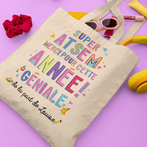 Tote Bag Sac Atsem cadeau personnalisable cadeau fin d'année