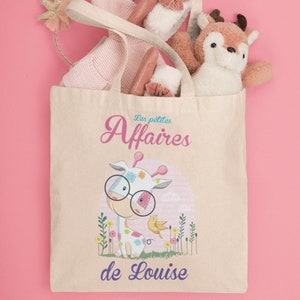 Tote Bag personnalisable enfant vache - prénom personnalisé