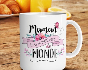 Personalized mug "Best mom" - Customizable Christmas gift idea - Ceramic mug - Mother's Day - Mom gift, birthday