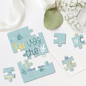 Carte Puzzle Annonce Grossesse Personnalisée pour le Futur Papy !