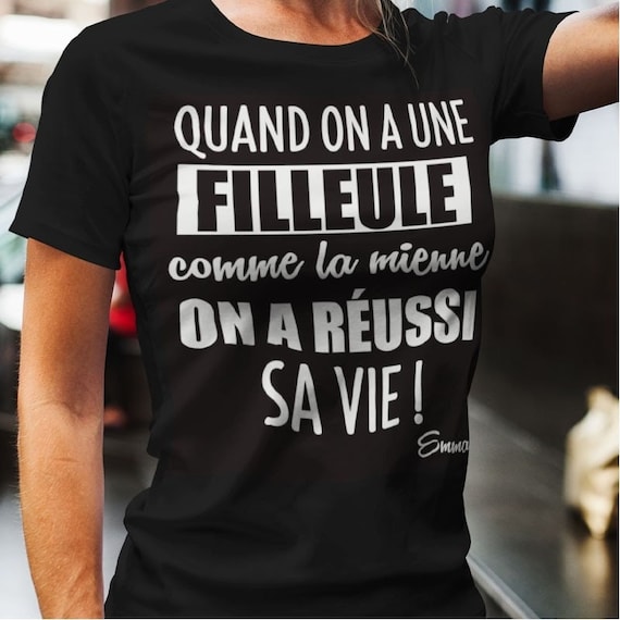 T-shirt parrain ou marraine personnalisé – “Quand on a un(e
