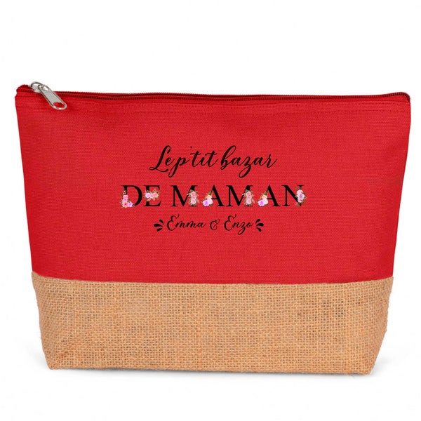 Trousse pochette personnalisée le p'tit bazar de Maman