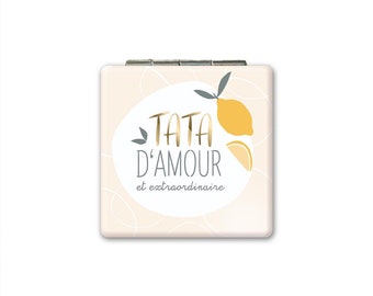 Personalized Pocket Mirror - The Perfect Gift for Tata: Unique and Touching for Christmas and Birthdays