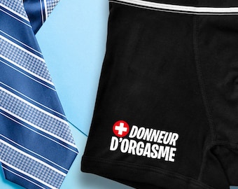 Personalized humorous men's boxer shorts "Orgasm giver" Valentine's Day gift, Wedding gift, Couple's gift, Gift for men, Christmas