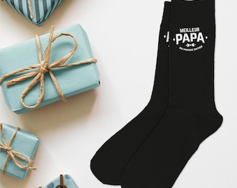 Chaussettes personnalisées Meilleur Papa - Cadeau noël papa - Cadeau fête des pères personnalisé - Cadeau anniversaire - Cadeau papa