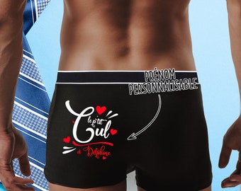 Boxer personnalisé Cadeau Saint Valentin, Cadeau mariage, Cadeau couple, Cadeau pour homme