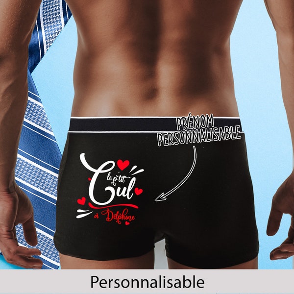 Boxer personnalisé Cadeau Saint Valentin, Cadeau mariage, Cadeau couple, Cadeau pour homme