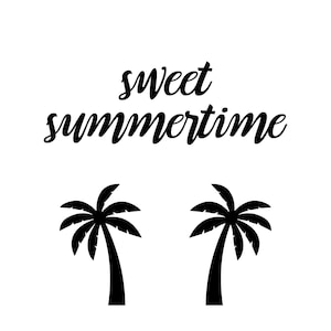 Sweet Summertime Palm Trees Tropical SVG cut file for cricut