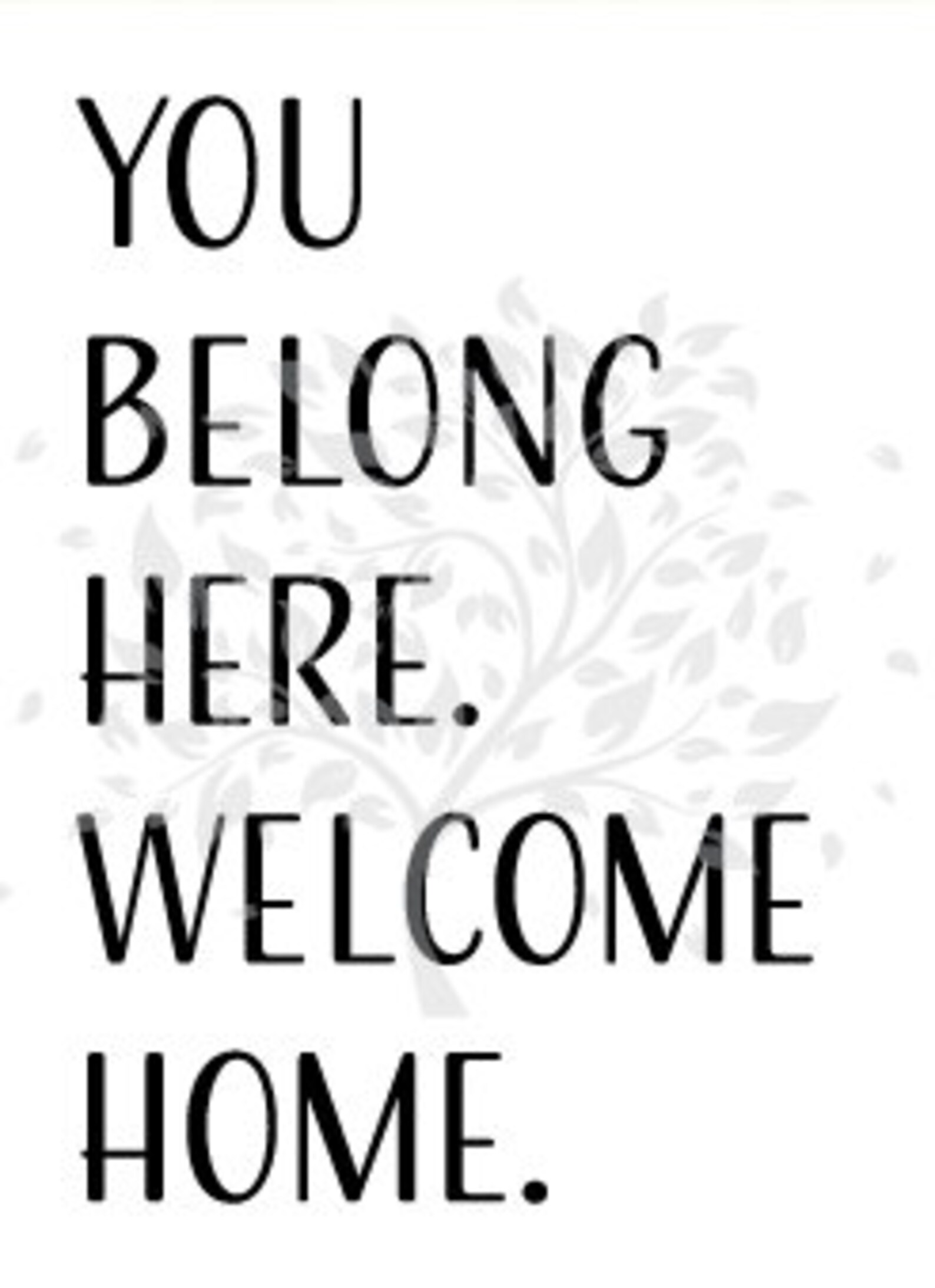 You Belong Here Home Wall Art Print Printable Art Etsy