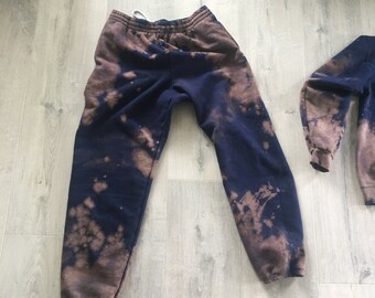 grey sweatpants bleached